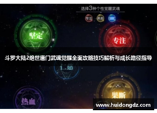 斗罗大陆2绝世唐门武魂觉醒全面攻略技巧解析与成长路径指导